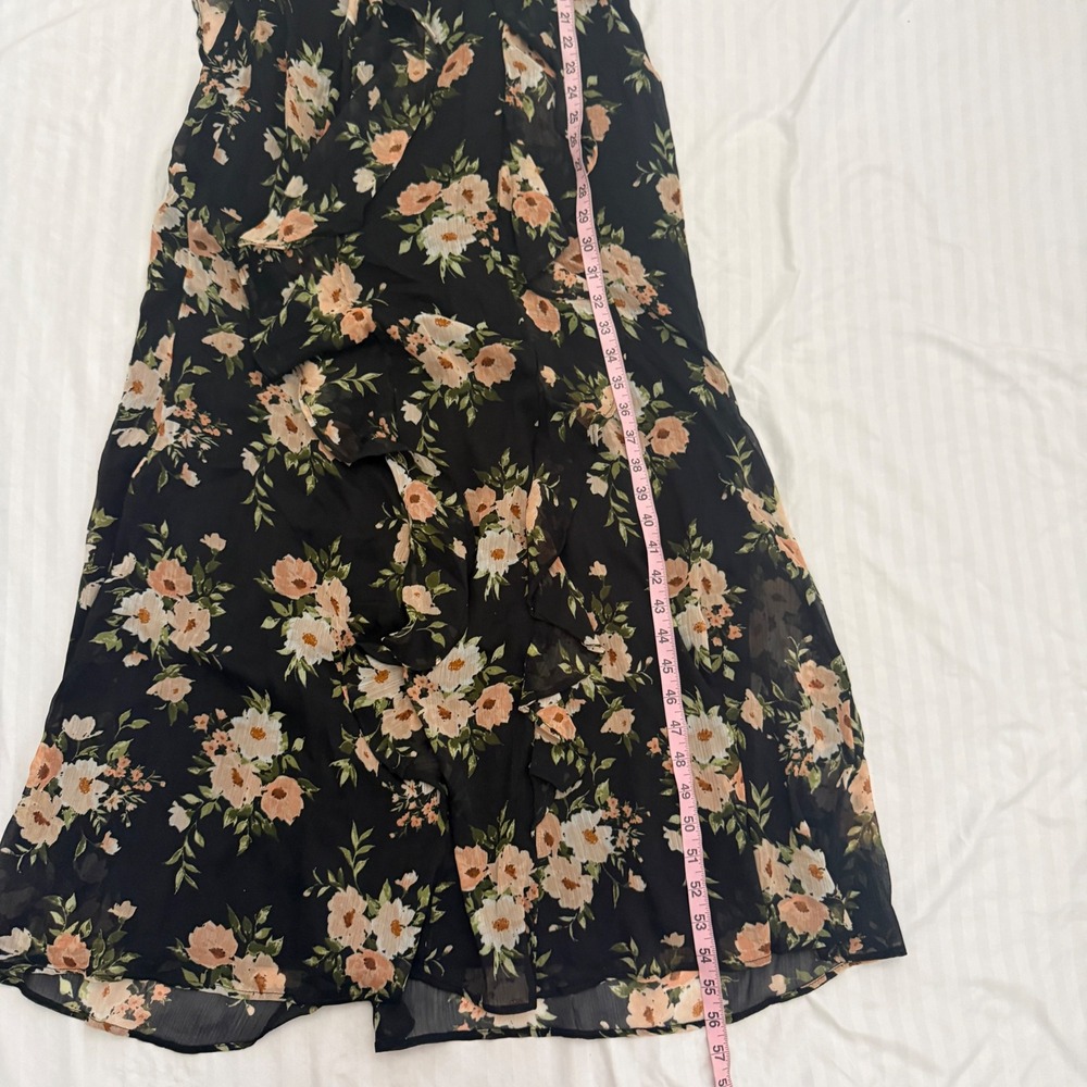 Old Navy The Occasion Womens Dark Floral Fairy Whimsigoth Babydoll Maxi Dress 0 - Picture 6 of 8